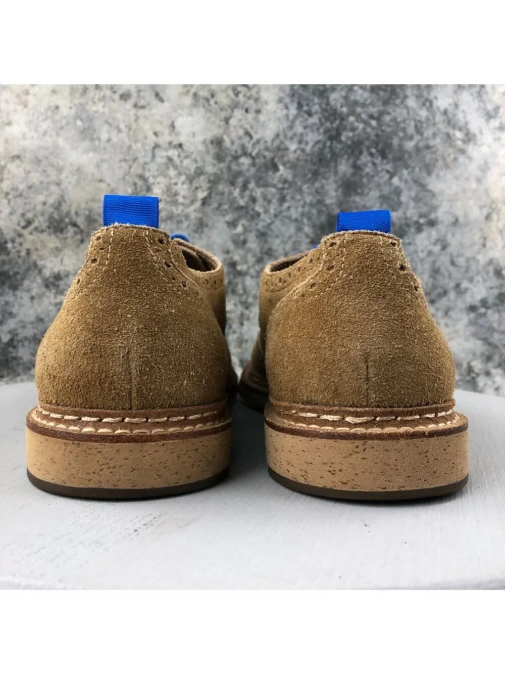 Johnston & Murphy Men's Size 11M Pearce Wingtip Brown Suede Leather Oxford Shoes